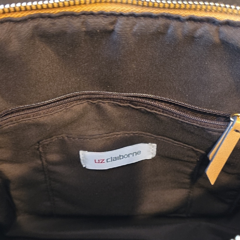 Liz Claiborne Patterned Brown Satchel - Picture 6 of 8